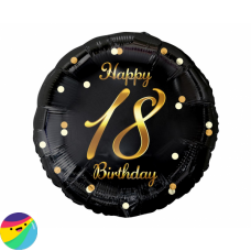 Folija balon - 18  Črno zlat