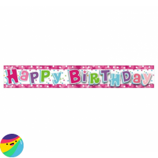 Napis Happy Birthday - Pink