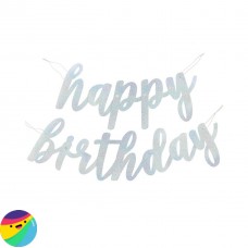 Napis Happy Birthday z bleščicami