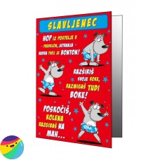 Voščilnica - Slavljenec telovadi Voščilnica - Slavljenec telovadi