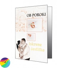 Voščilnica z izrezom - Ob poroki Voščilnica z izrezom - Ob poroki